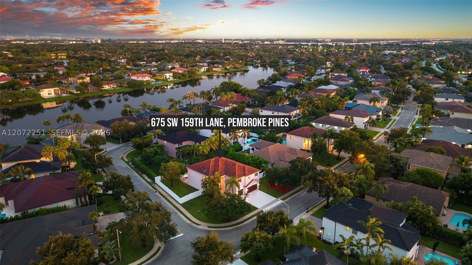 Real estate property located at 675 159th Ln, Broward, Pasadena At Pembroke Shor, Pembroke Pines, FL