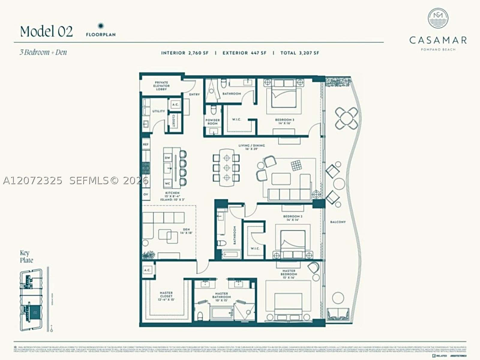 Real estate property located at 900 Ocean Blvd #1202, Broward, Casamar Condo, Pompano Beach, FL