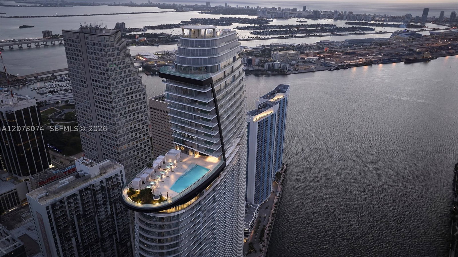 Real estate property located at 300 Biscayne Boulevard Way #2608W, Miami-dade, Aston Martin Residences, Miami, FL