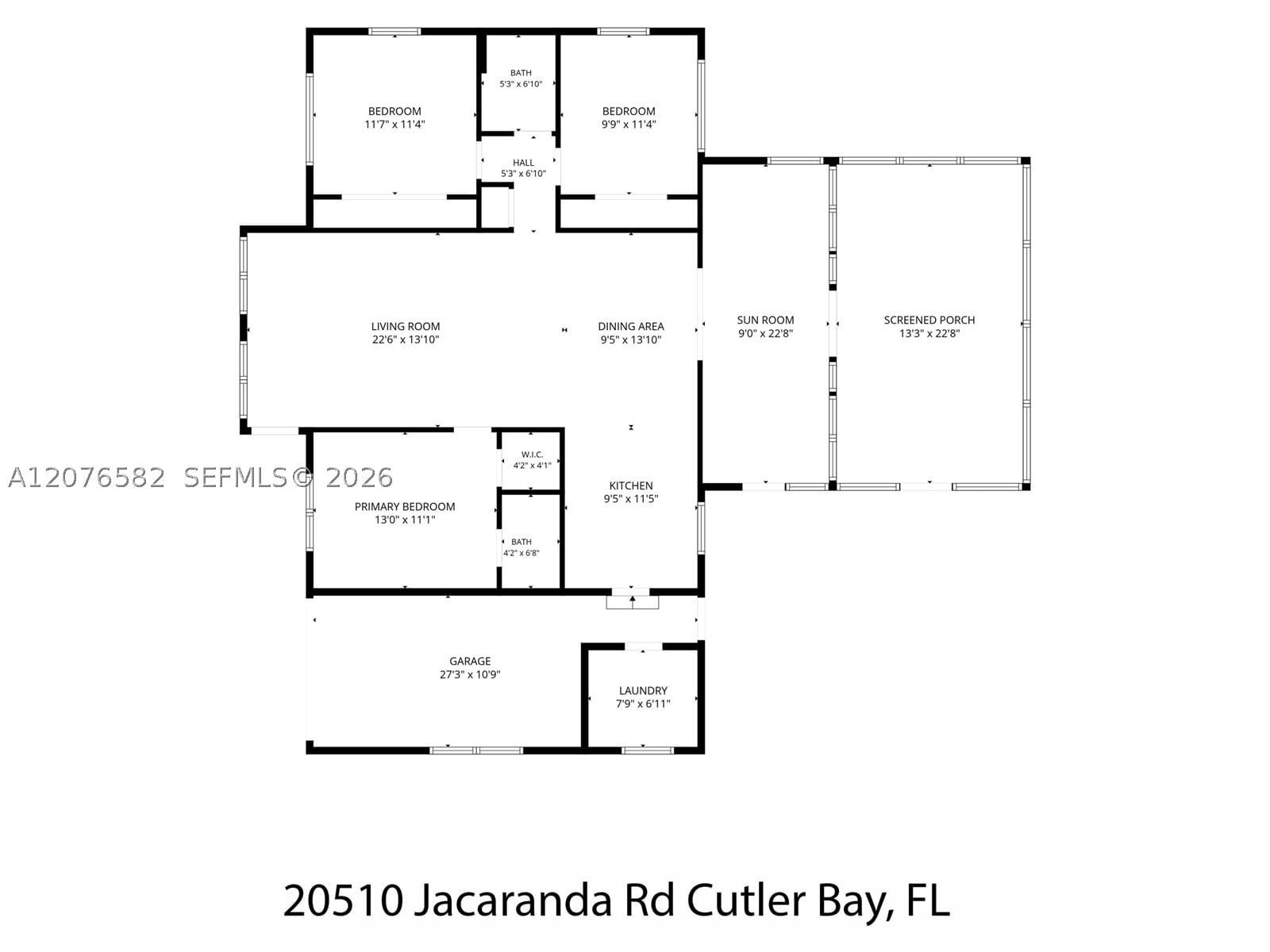 Real estate property located at 20510 Jacaranda Rd, Miami-dade, Cutler Ridge Sec 4, Cutler Bay, FL