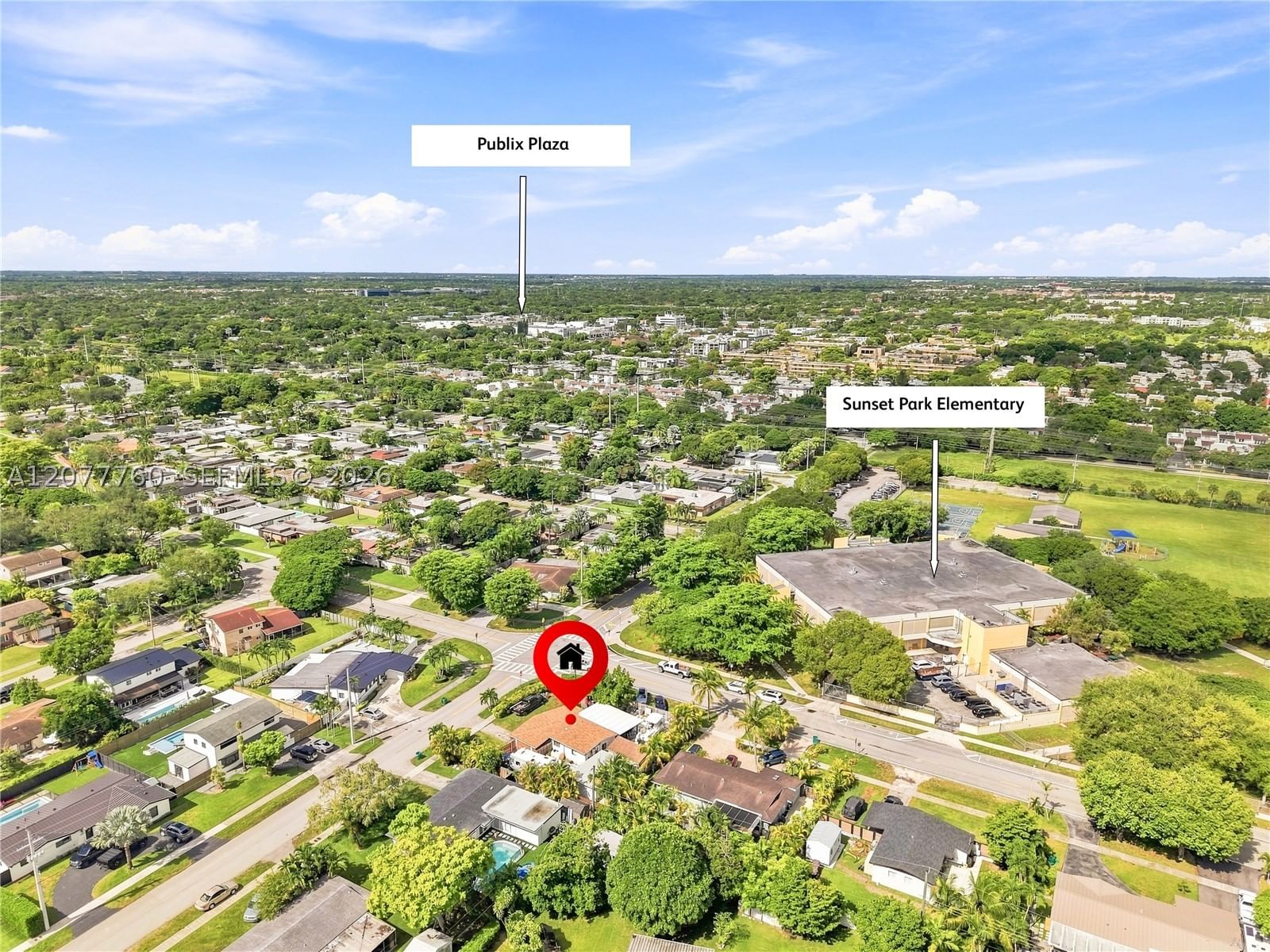 Real estate property located at 10125 84th St, Miami-dade, Heftler Homes Sunset Park, Miami, FL