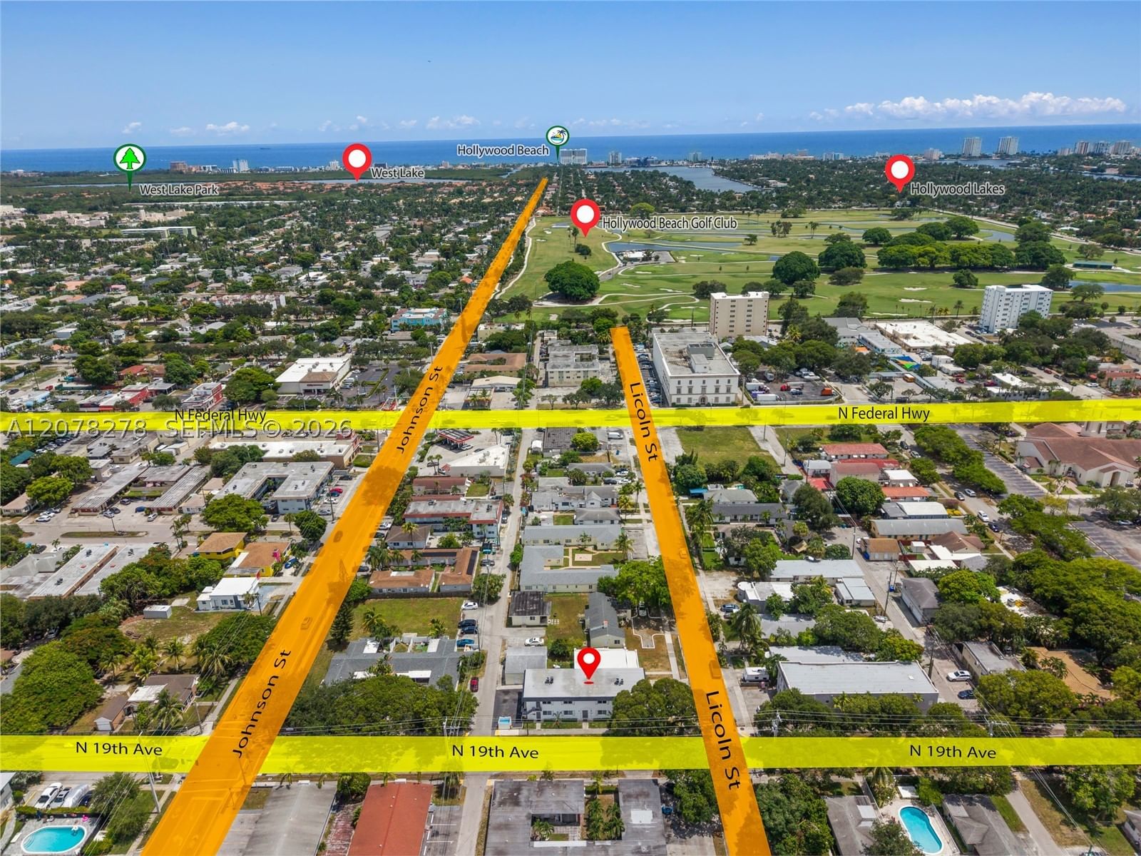 Real estate property located at 1859 Lincoln St, Broward, Hollywood, Hollywood, FL