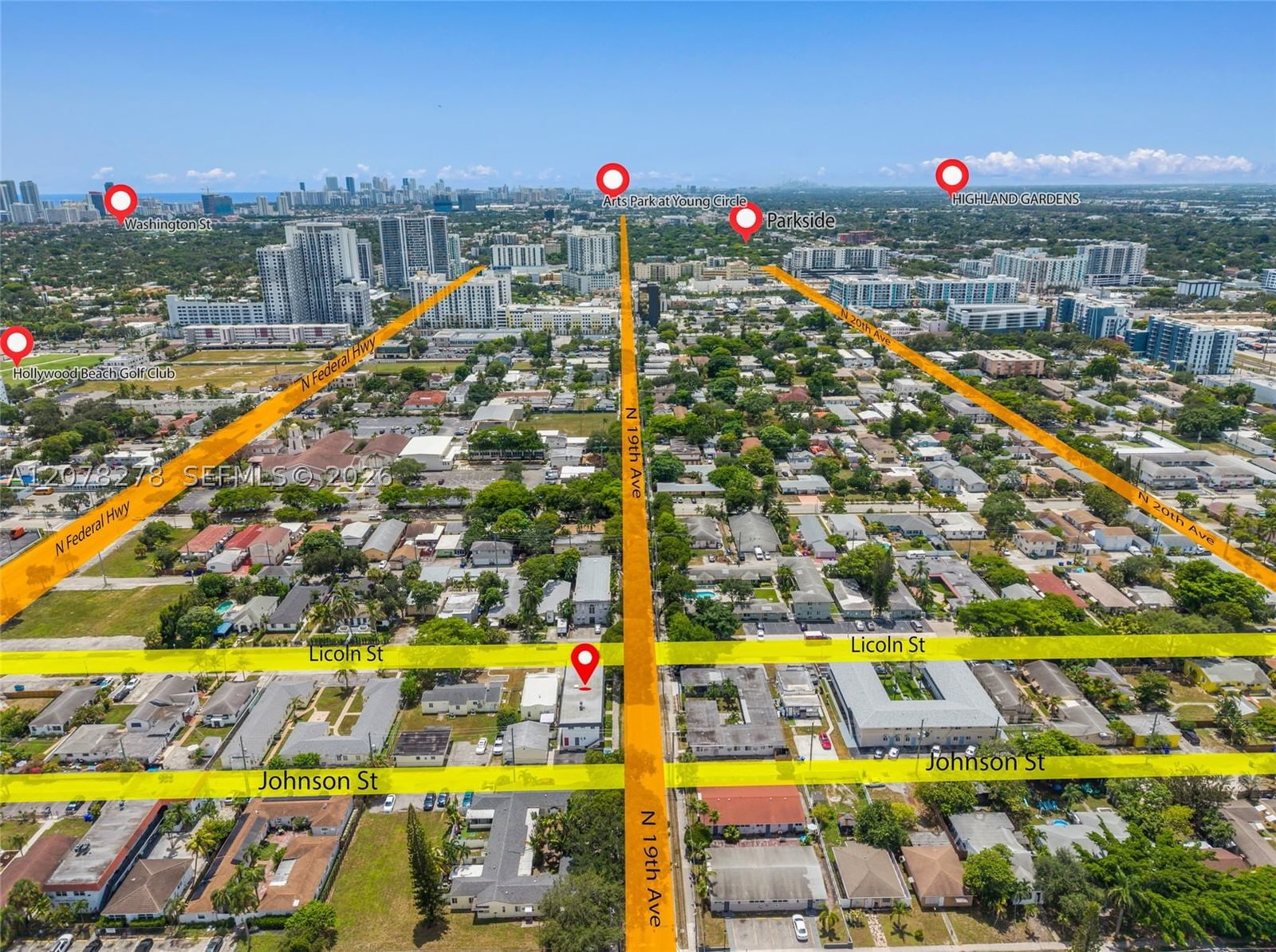 Real estate property located at 1859 Lincoln St, Broward, Hollywood, Hollywood, FL