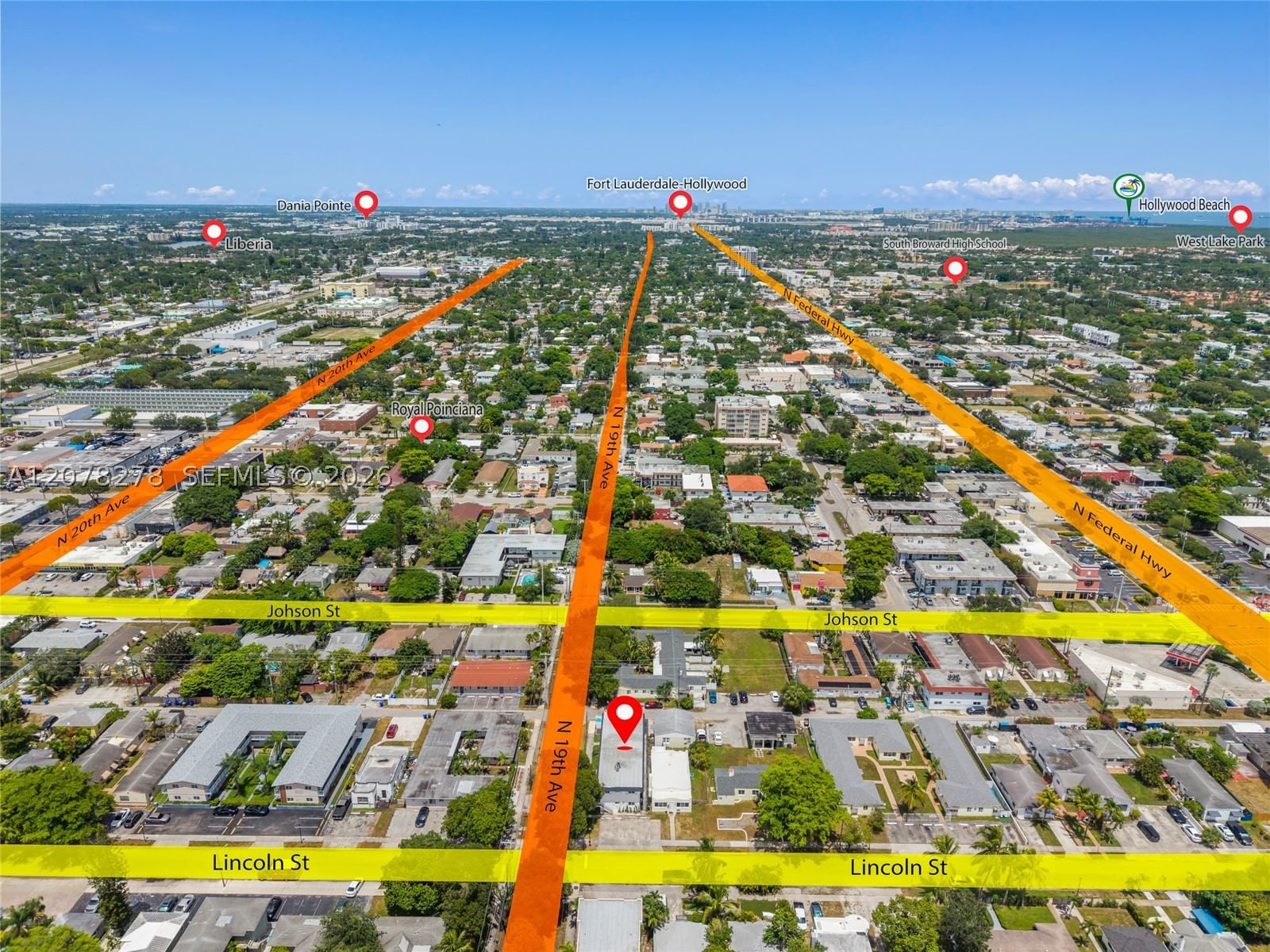 Real estate property located at 1859 Lincoln St, Broward, Hollywood, Hollywood, FL