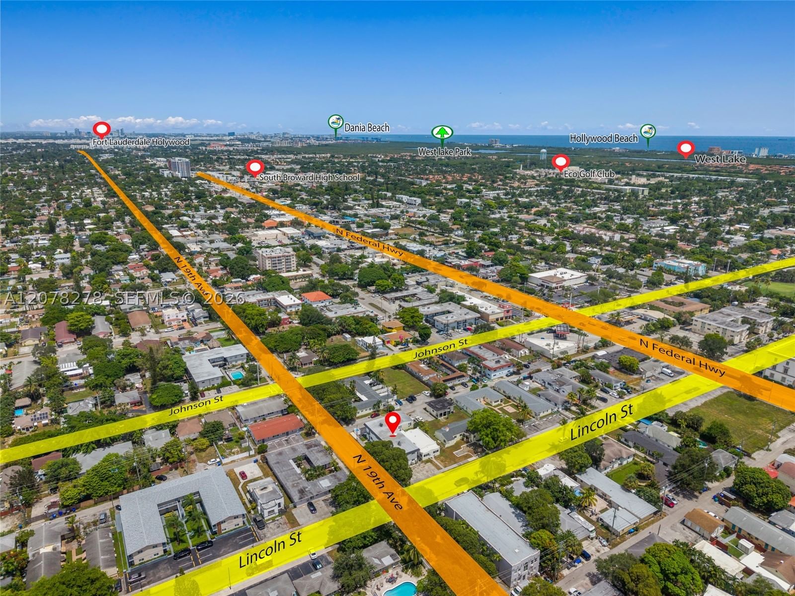 Real estate property located at 1859 Lincoln St, Broward, Hollywood, Hollywood, FL
