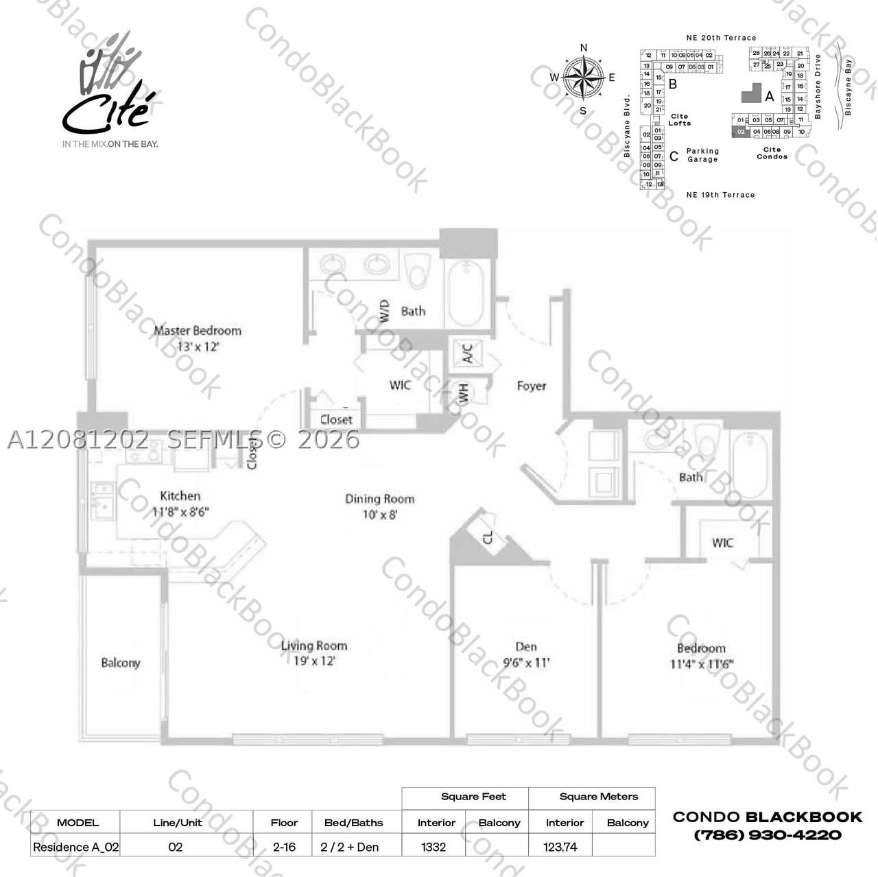 Real estate property located at 2000 Bayshore Dr #1502, Miami-dade, Cite Condo, Miami, FL