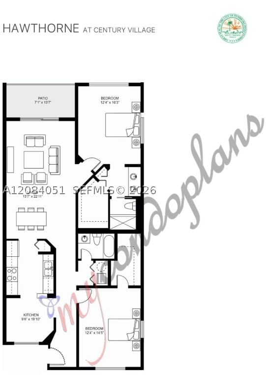 Real estate property located at 1100 130th Ave #112H, Broward, Hawthorne At Century Vill, Pembroke Pines, FL