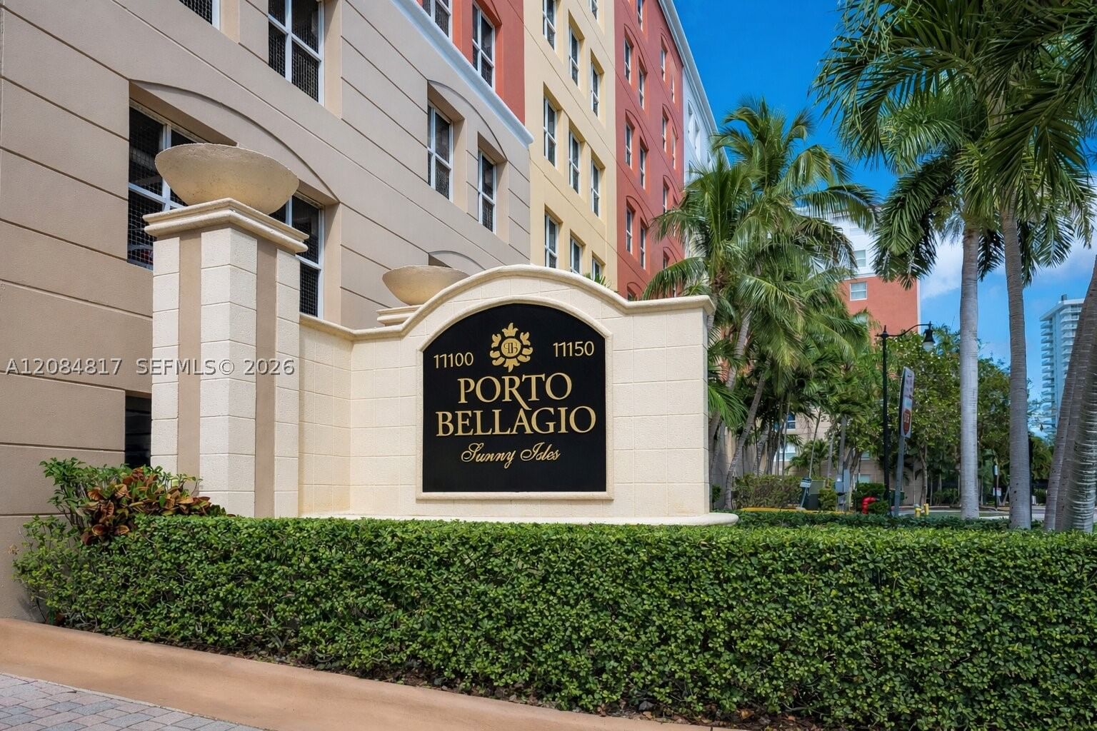 Real estate property located at 17100 Bay Rd #1414, Miami-dade, Porto Bellagio Condo, Sunny Isles Beach, FL