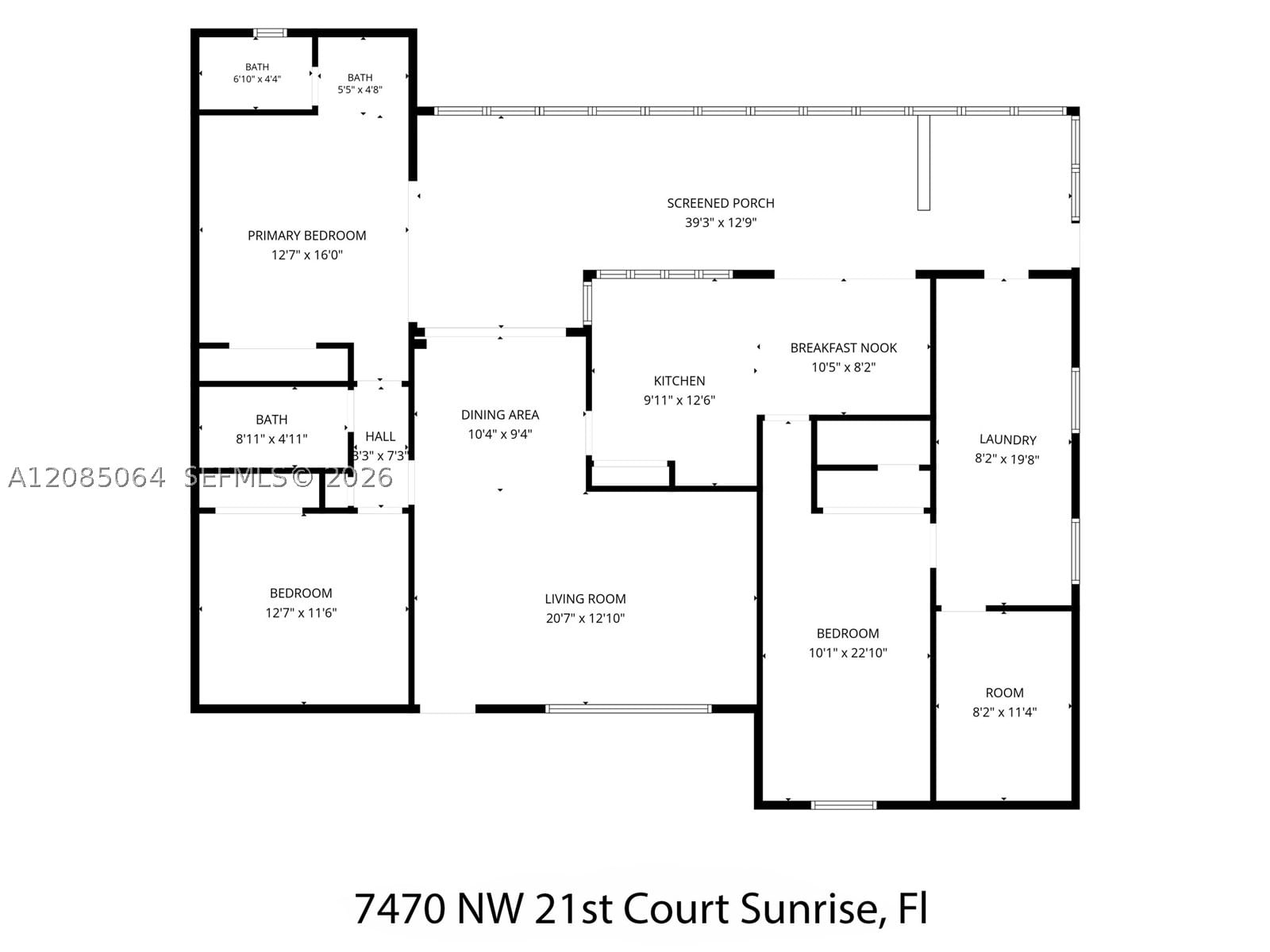 Real estate property located at 7470 21st Ct, Broward, Sunrise Golf Village Firs, Sunrise, FL