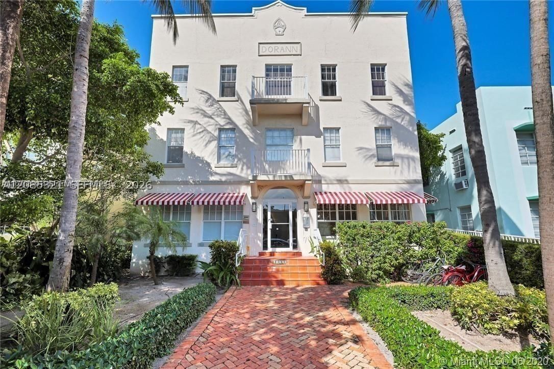 Real estate property located at 1244 Pennsylvania Ave #101, Miami-dade, Dorann Condo, Miami Beach, FL