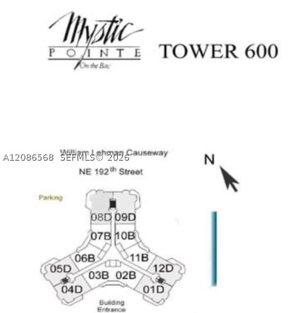 Real estate property located at 3400 192nd St #606, Miami-dade, Mystic Pointe Tower 600 C, Aventura, FL