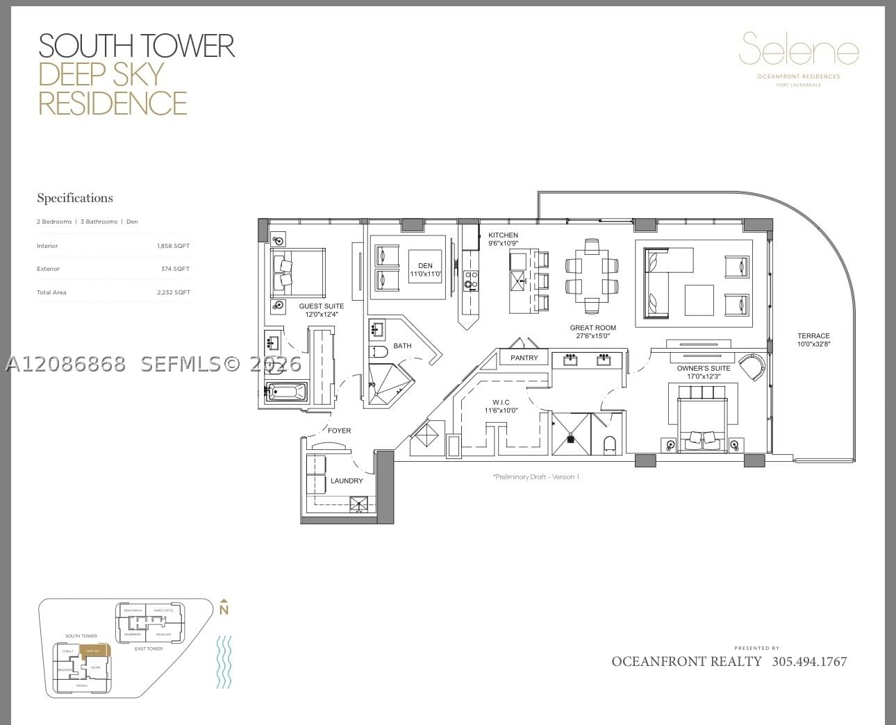 Real estate property located at 153 N Seabreeze #605-S, Broward, Selene, Fort Lauderdale, FL
