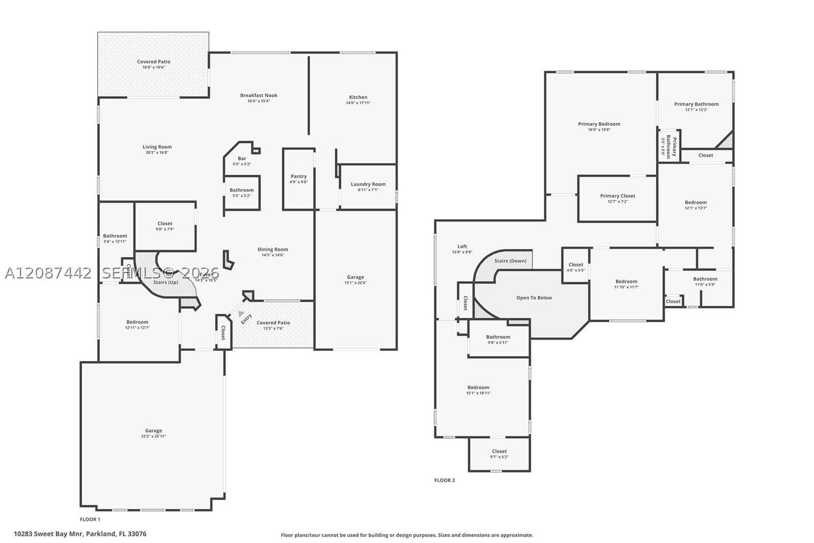 Real estate property located at 10283 Sweet Bay Mnr, Broward, Parkland Golf & Country C, Parkland, FL