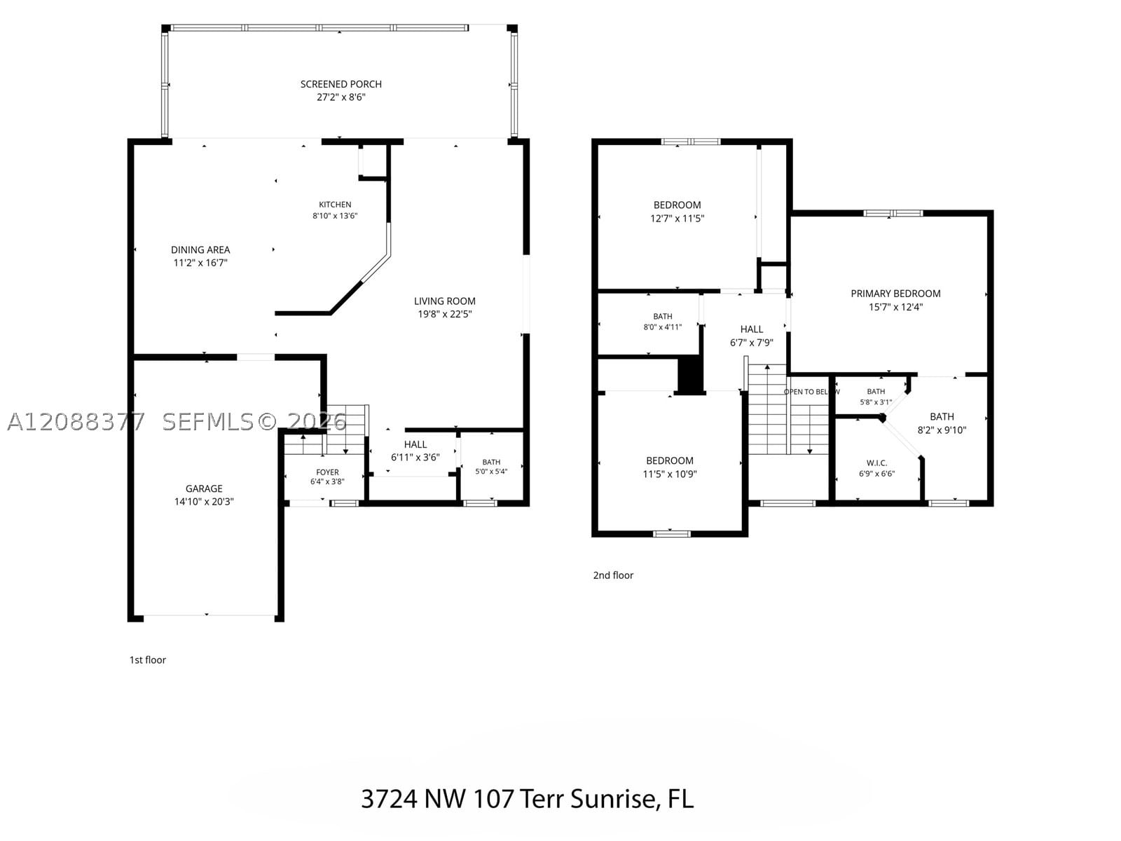 Real estate property located at 3724 107th Ter, Broward, Welleby Nw Quadrant, Sunrise, FL