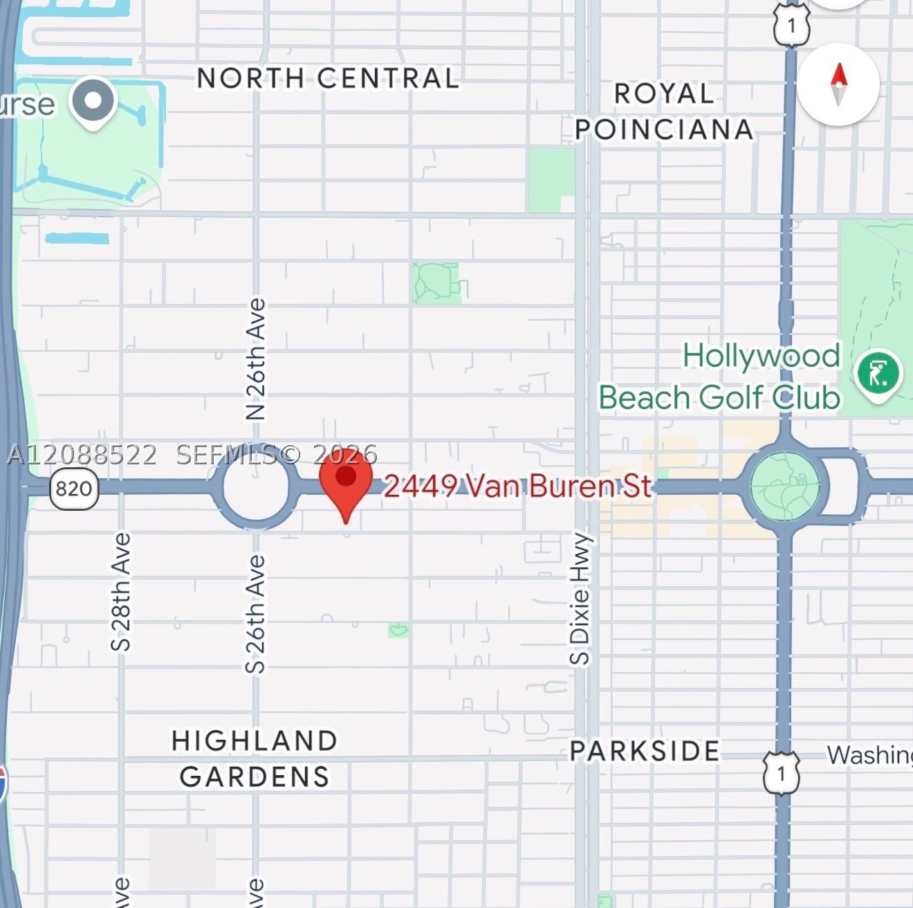 Real estate property located at 2449 Van Buren St, Broward, Hollywood Little Ranches, Hollywood, FL