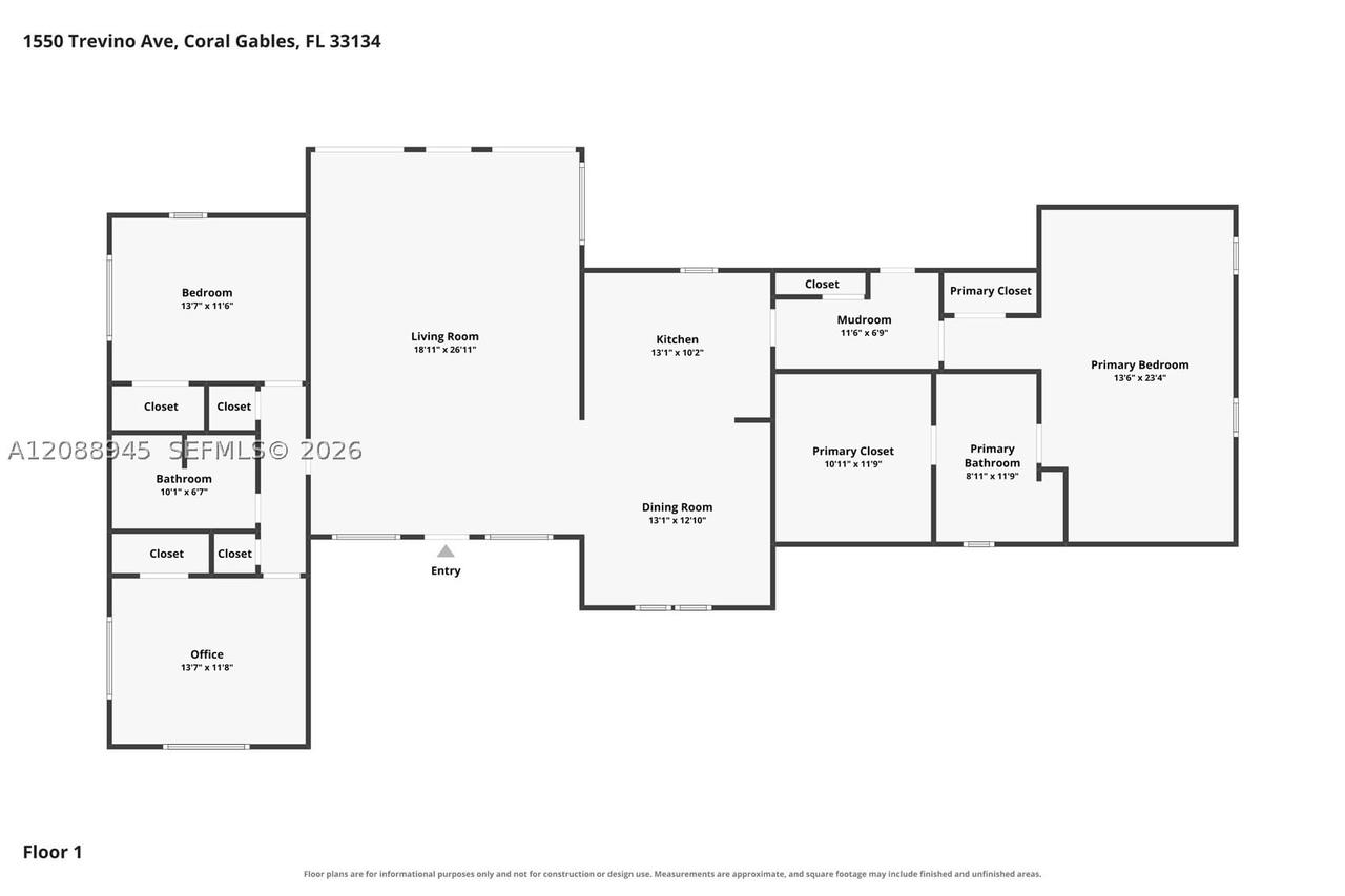 Real estate property located at 1550 Trevino Ave, Miami-dade, Coral Gables Country Club, Coral Gables, FL