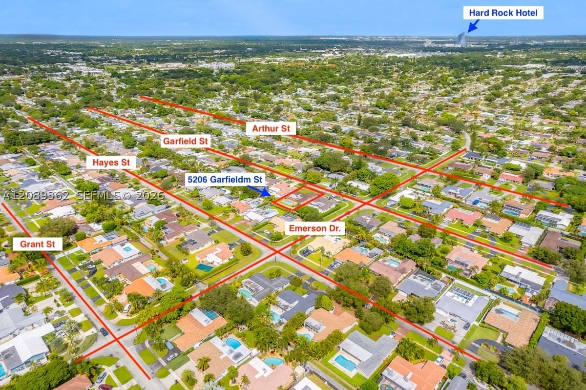 Real estate property located at 5206 Garfield St, Broward, Hollywood Hills, Hollywood, FL