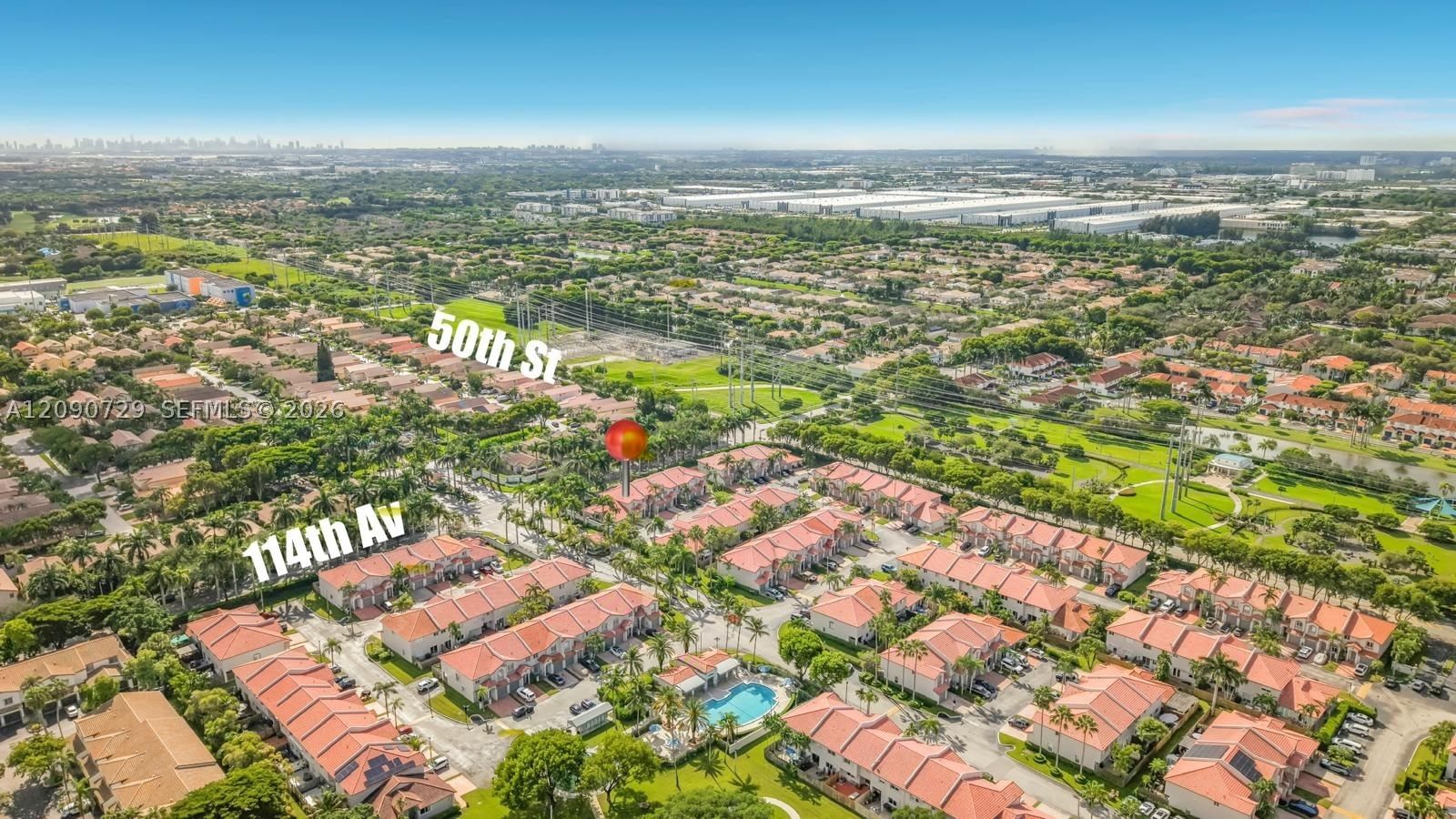Real estate property located at 5073 114th Ct, Miami-dade, Doral Landings Townhomes, Doral, FL
