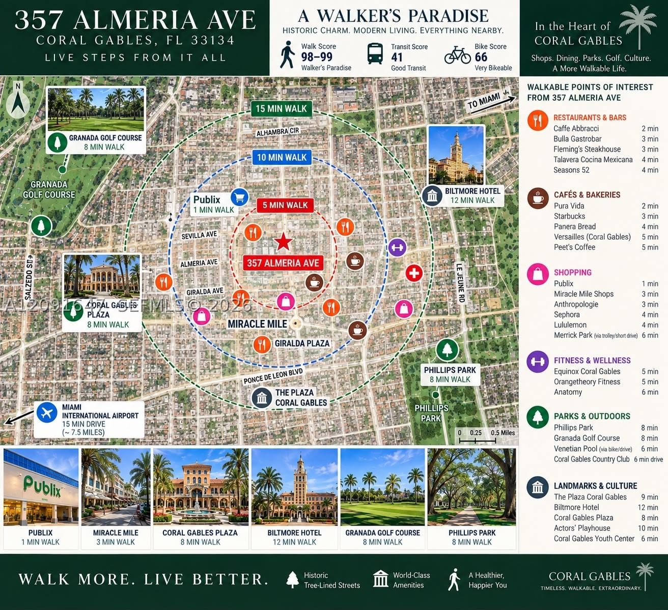 Real estate property located at 357 Almeria Ave #606, Miami-dade, Gables Park Tower, Coral Gables, FL