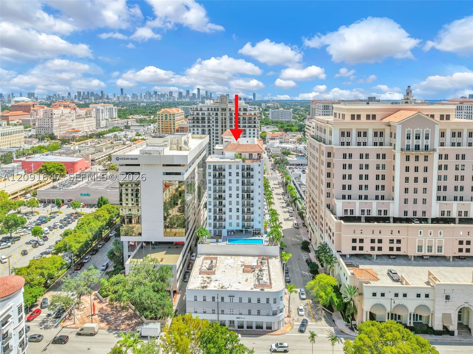 Real estate property located at 357 Almeria Ave #606, Miami-dade, Gables Park Tower, Coral Gables, FL