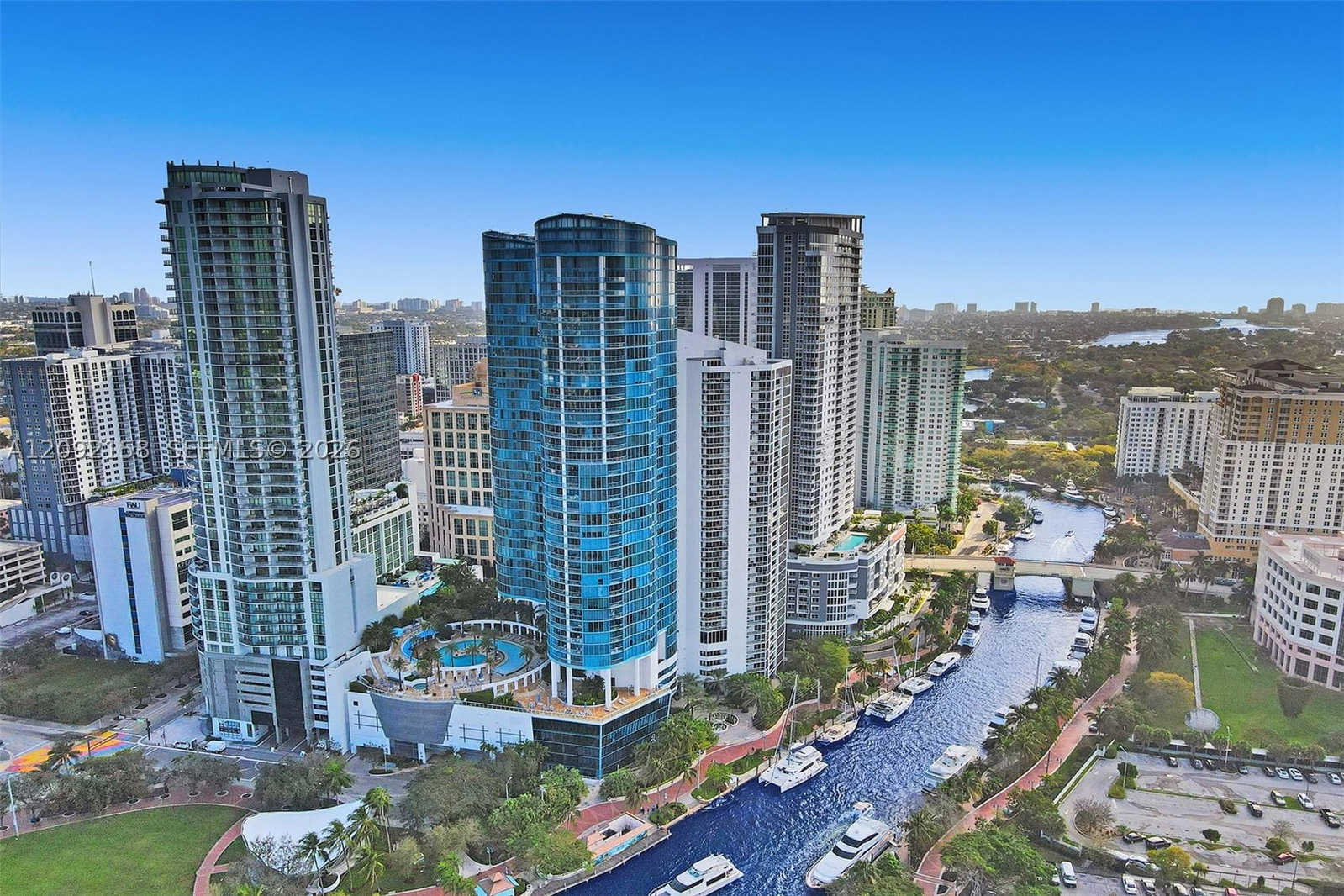 Real estate property located at 333 Las Olas Way #2409, Broward, Las Olas River House Cond, Fort Lauderdale, FL