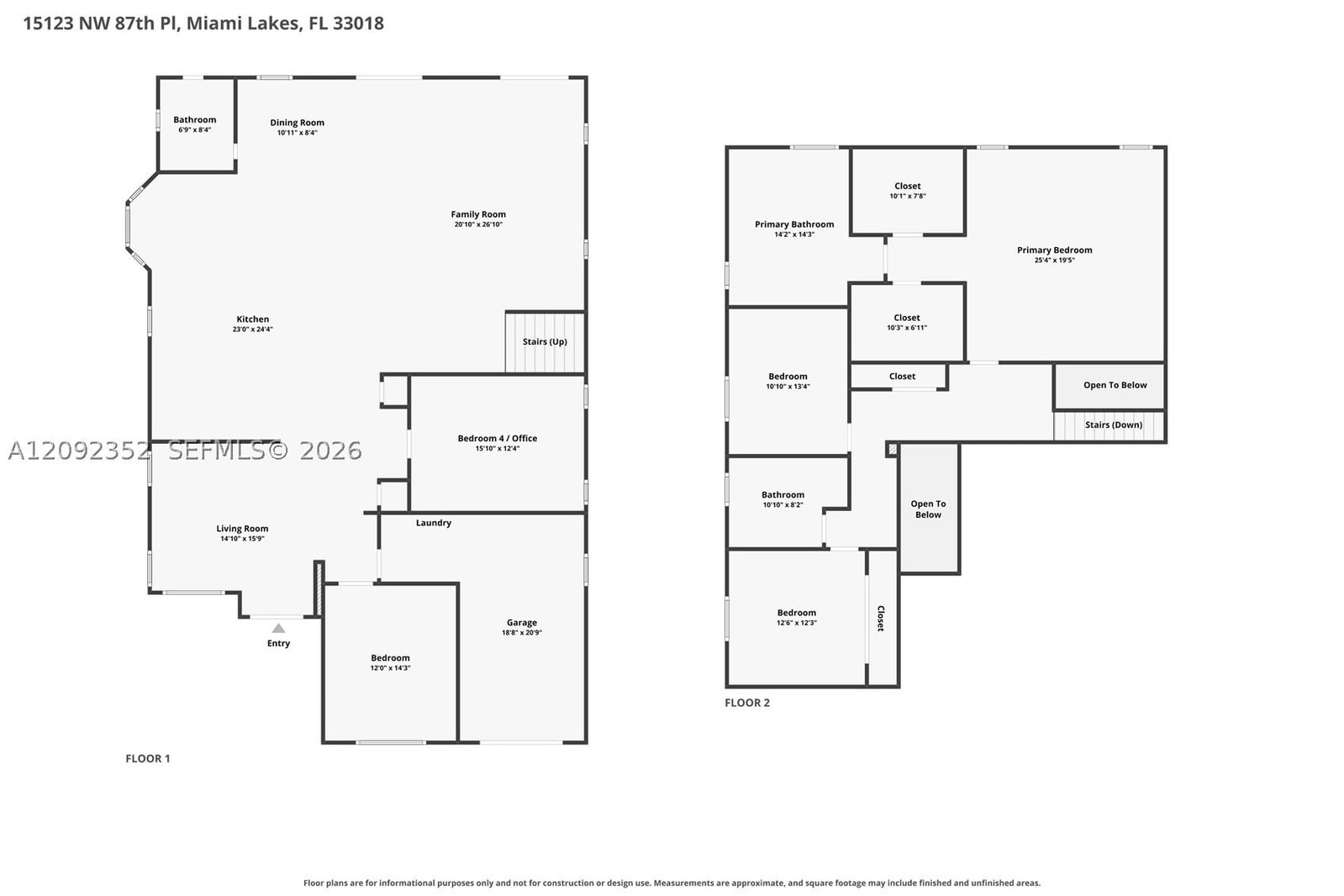 Real estate property located at 15123 87th Pl, Miami-dade, West Lakes Gardens 5th Ad, Miami Lakes, FL