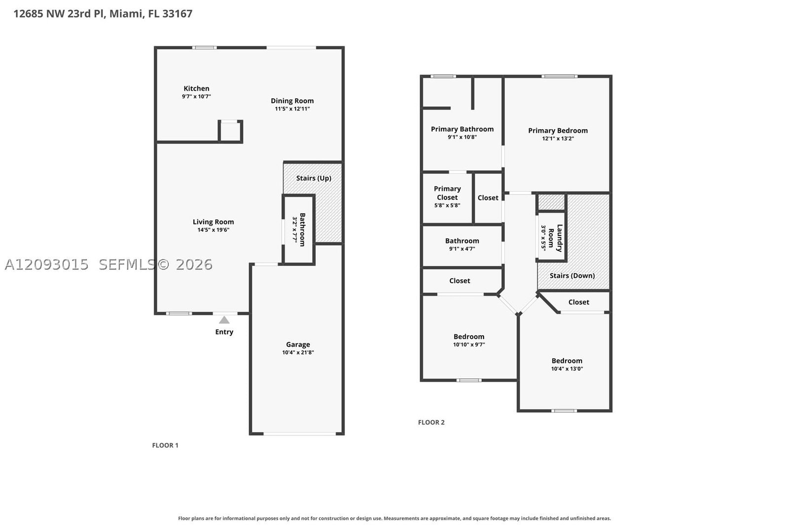 Real estate property located at 12685 23rd Pl, Miami-dade, Golf Park Sec 1, Miami, FL