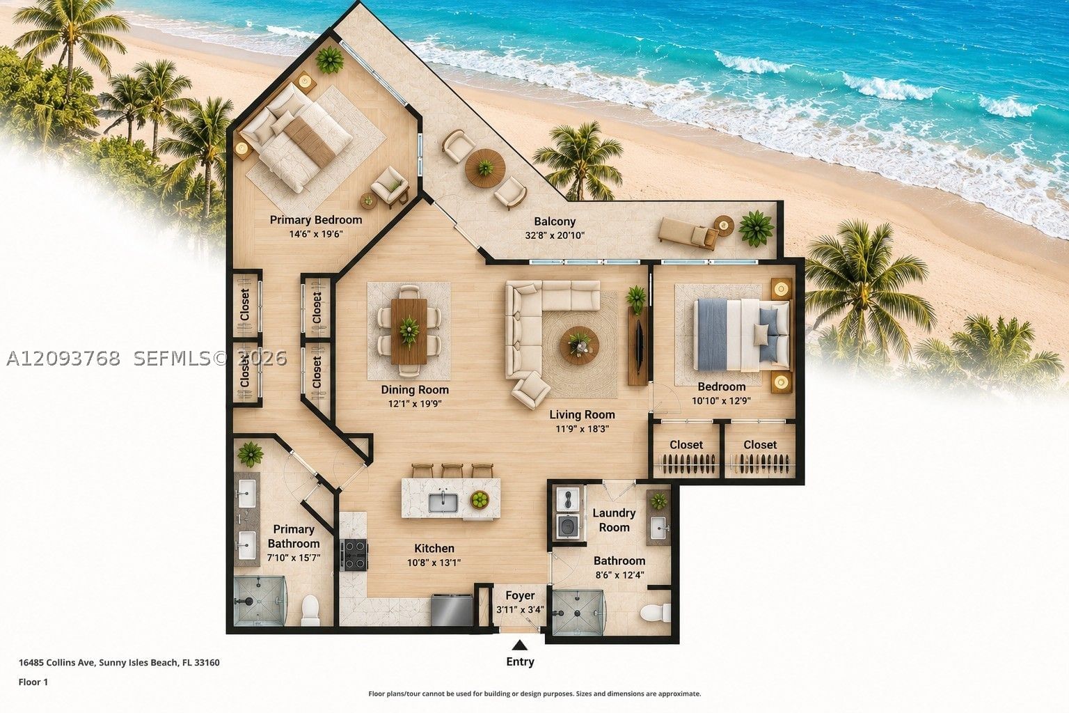 Real estate property located at 16485 Collins Ave OS35C, Miami-dade, Oceania Iii Condo, Sunny Isles Beach, FL