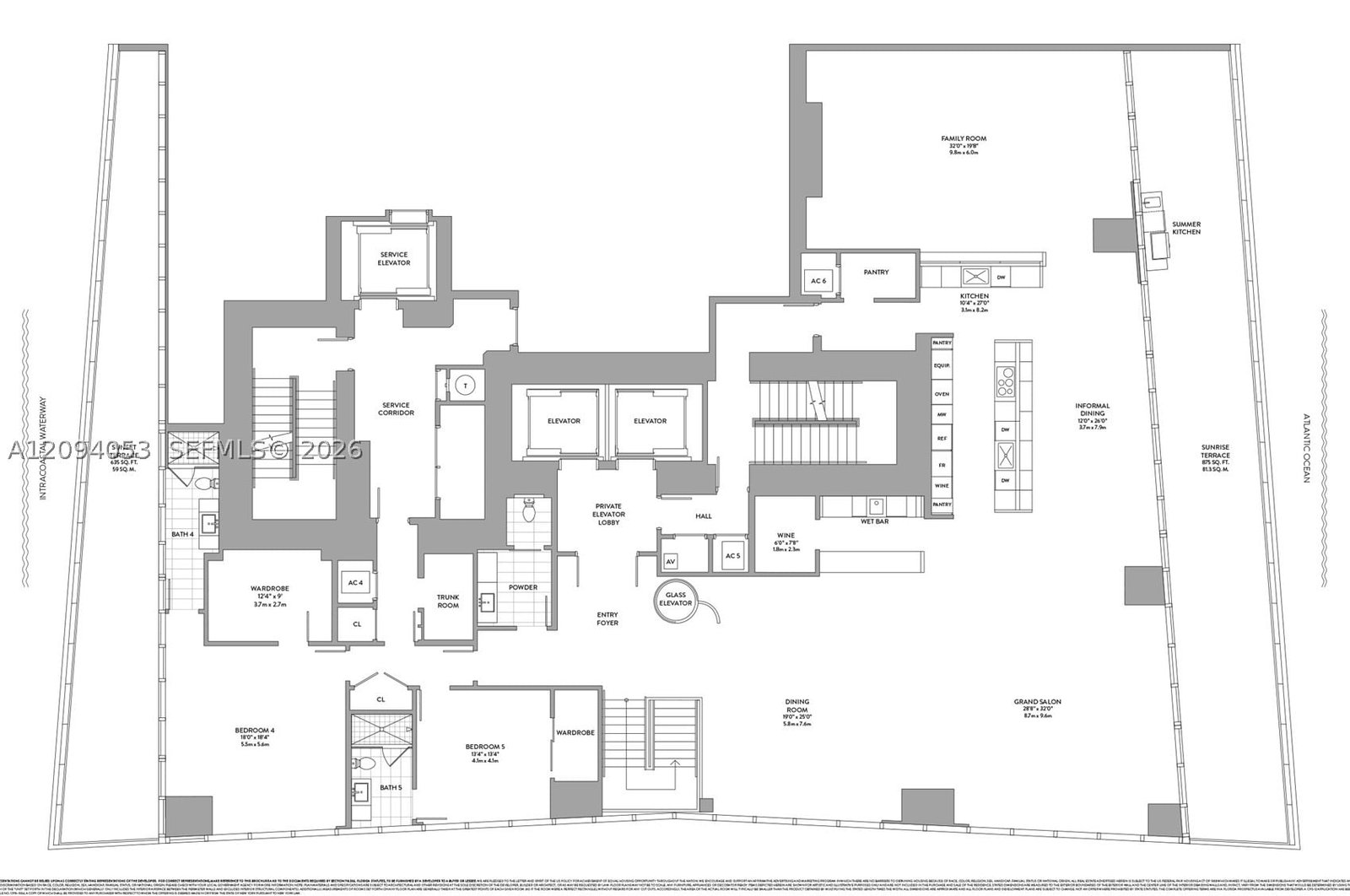 Real estate property located at 18501 Collins Ave PH5204, Miami-dade, Turnberry Ocean Club, Sunny Isles Beach, FL