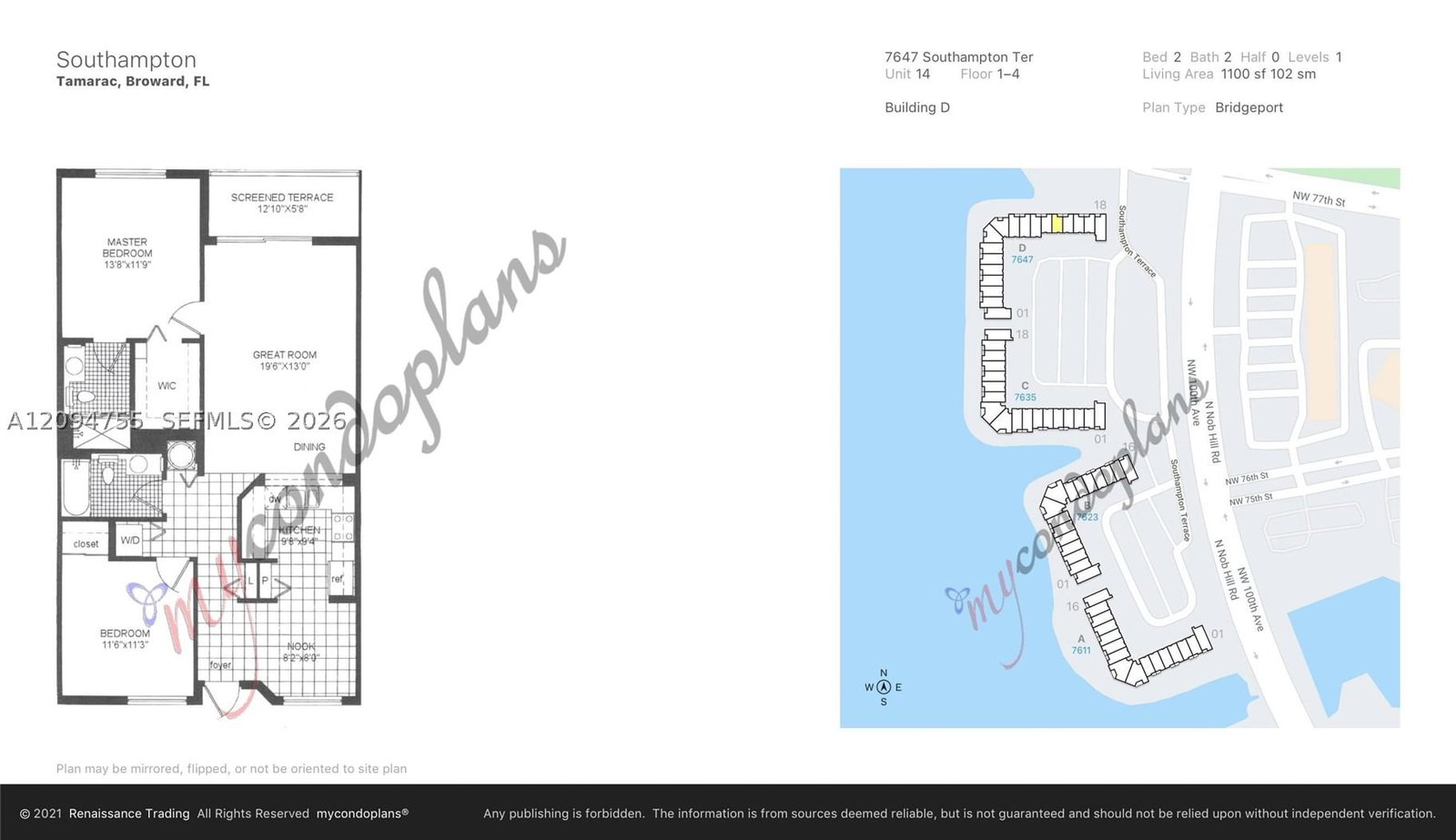 Real estate property located at 7647 Southampton Ter #314, Broward, Southampton Condominium, Tamarac, FL