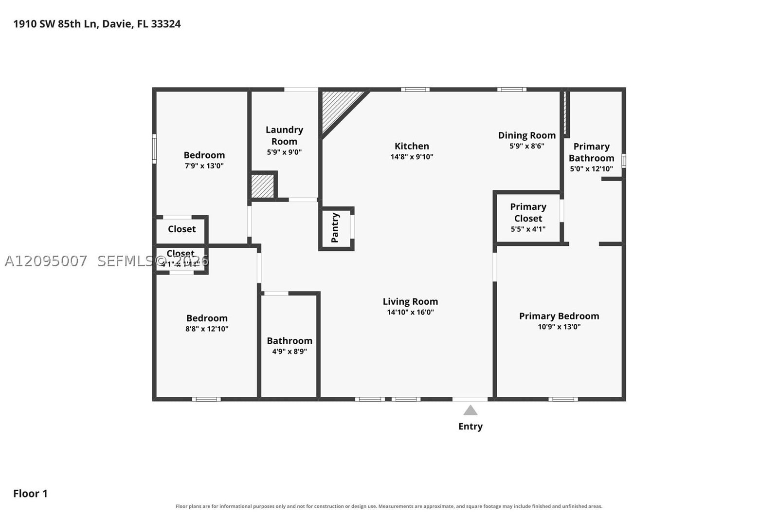 Real estate property located at 1910 85th Ln, Broward, Park City Sec Two, Davie, FL