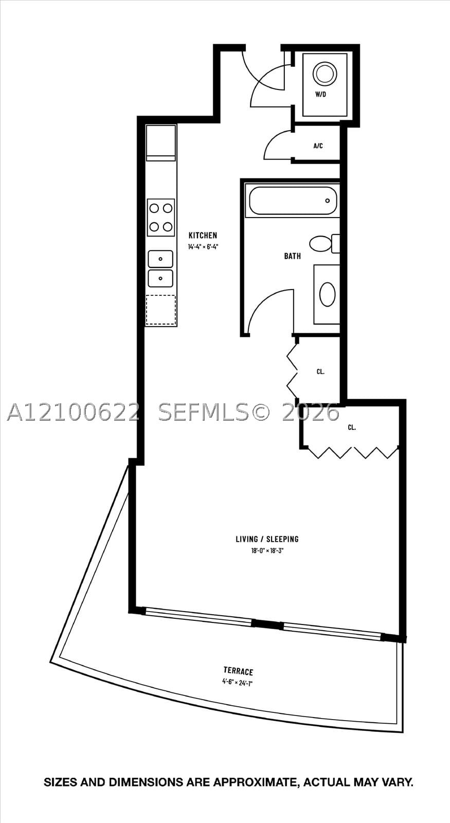 Real estate property located at 1100 Miami Ave #1406, Miami-dade, 1100 Millecento Residence, Miami, FL
