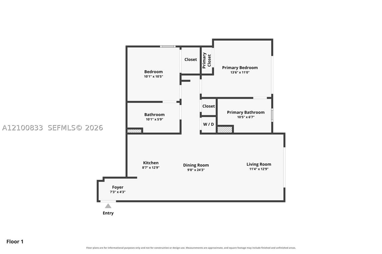 Real estate property located at 1100 Miami Ave #3807, Miami-dade, 1100 Millecento Residence, Miami, FL