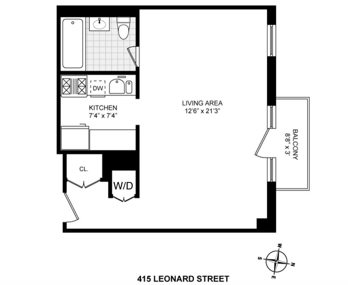 Real estate property located at 415 Leonard #4-B, Kings, New York City, NY