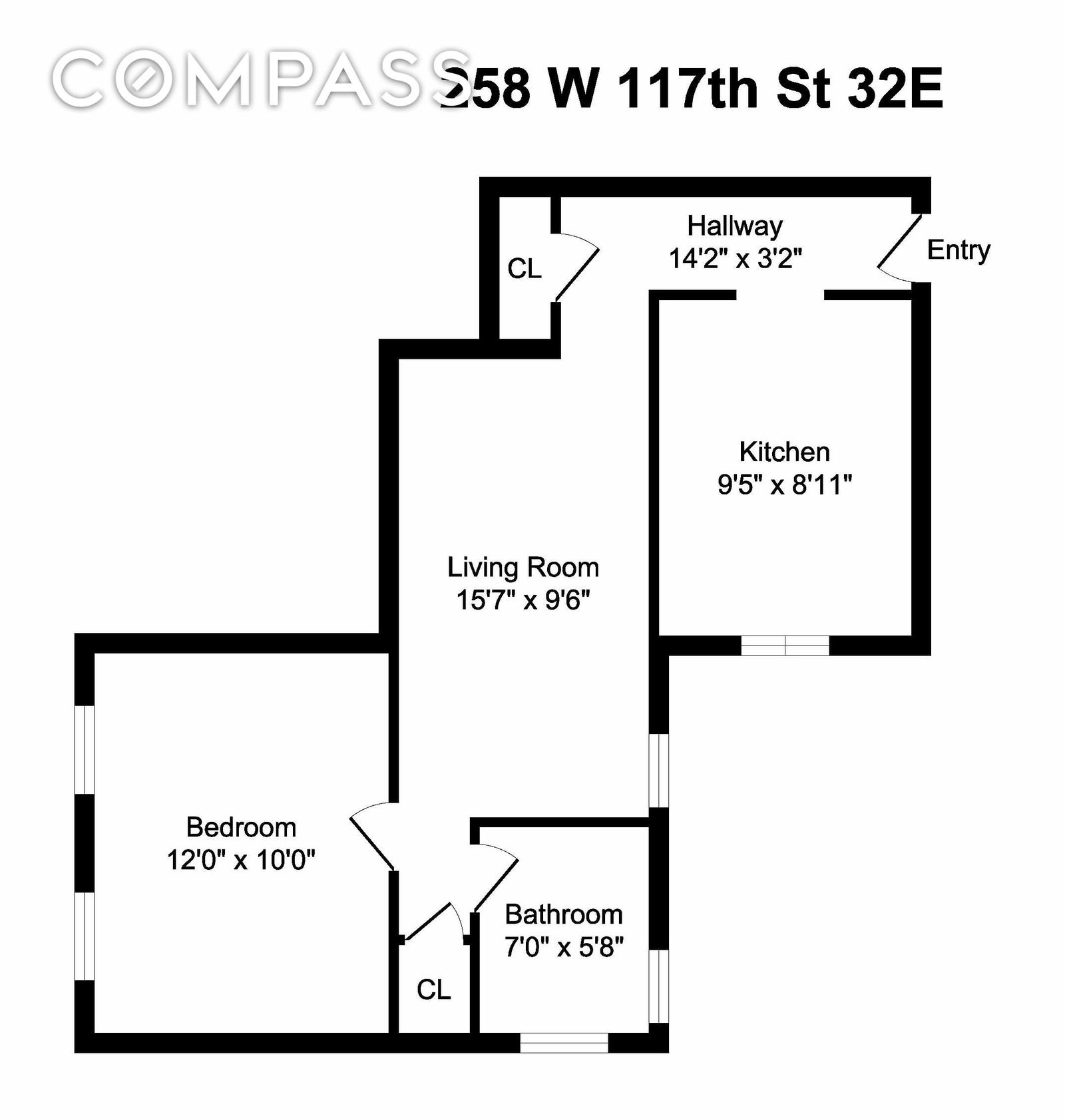 Real estate property located at 258 117th #32-E, New York, New York City, NY