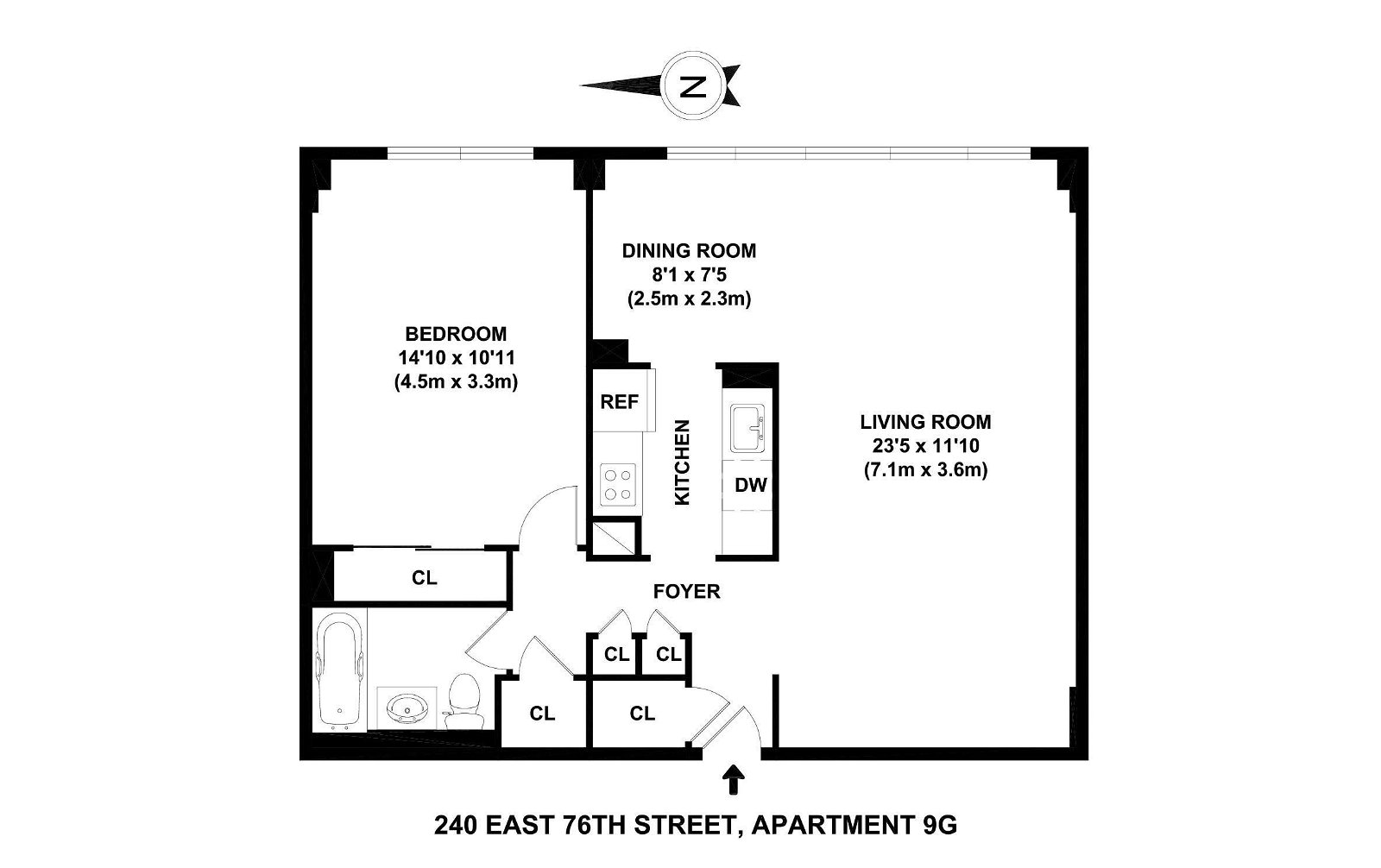 Real estate property located at 240 76th #9-G, New York, New York City, NY
