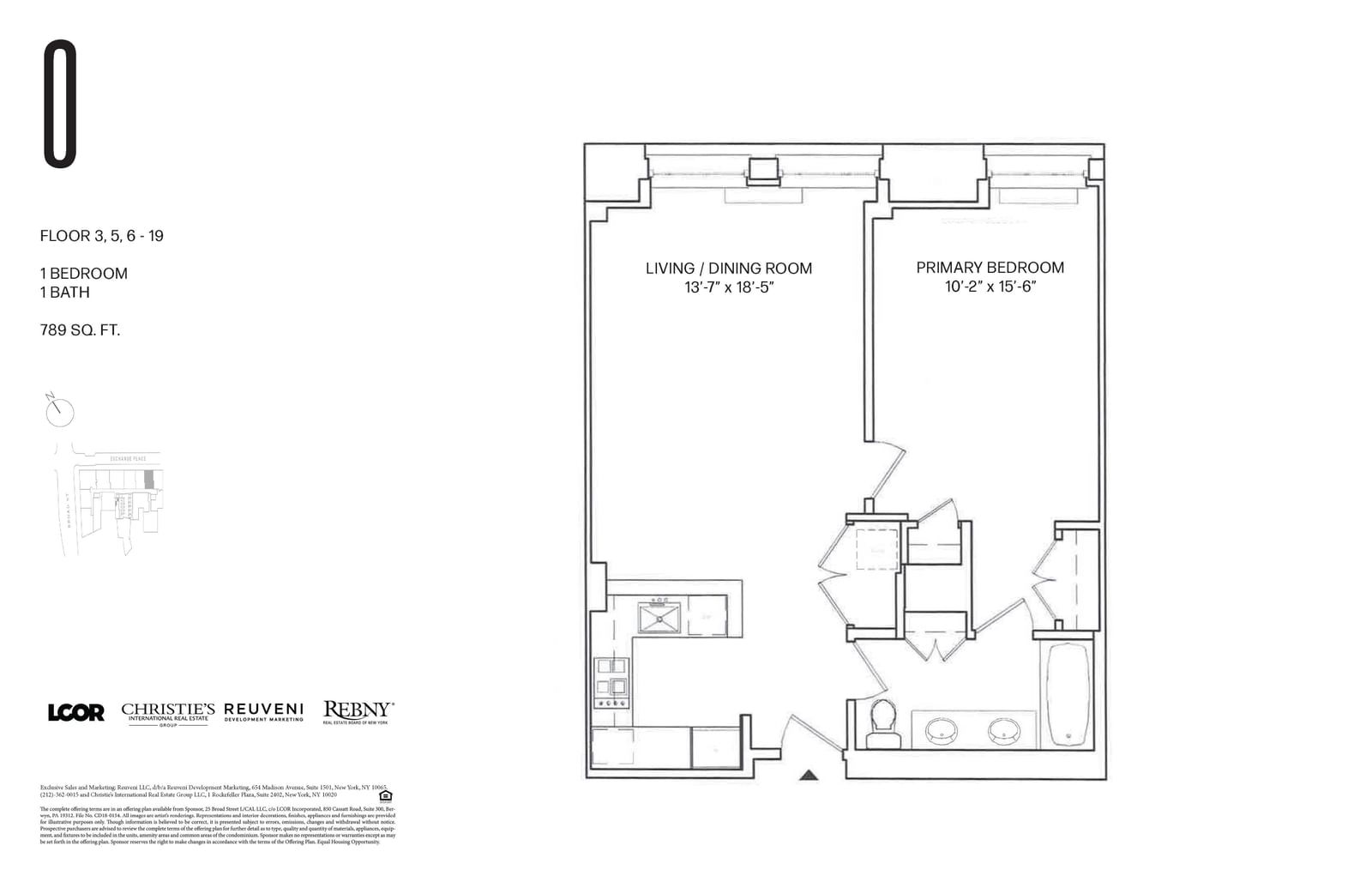 Real estate property located at 25 Broad #16-O, NewYork, Financial District, New York City, NY