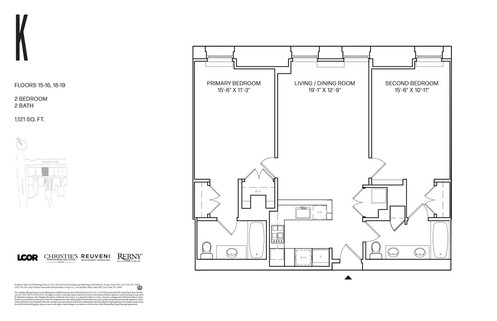 Real estate property located at 25 Broad #19-K, NewYork, Financial District, New York City, NY