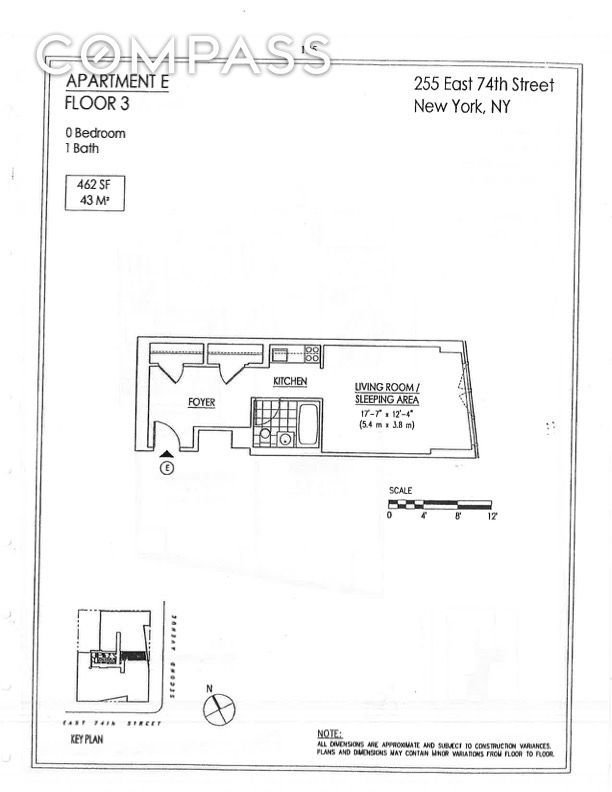 Real estate property located at 255 74th #3-E, New York, New York City, NY