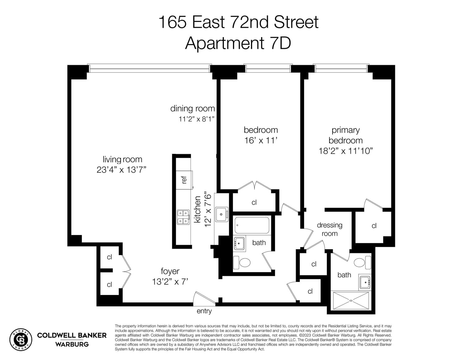 Real estate property located at 165 72nd #7D, New York, New York City, NY
