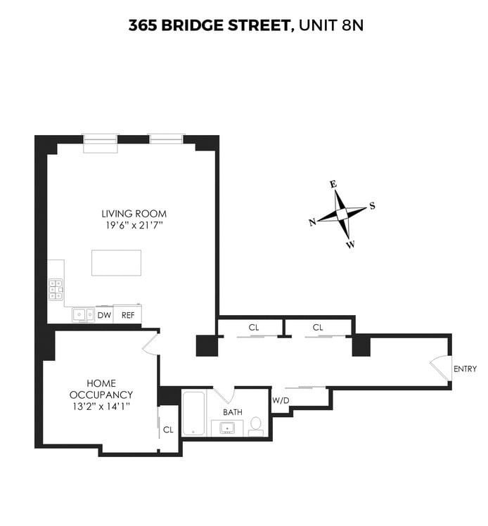 Real estate property located at 365 Bridge #8N, Kings, New York City, NY