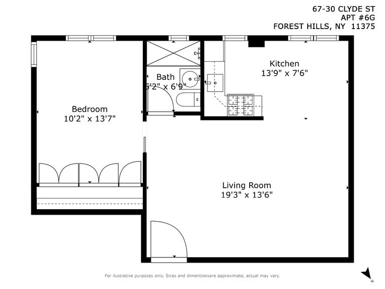 Real estate property located at 67-30 Clyde #6G, Queens, Forest Hills, New York City, NY