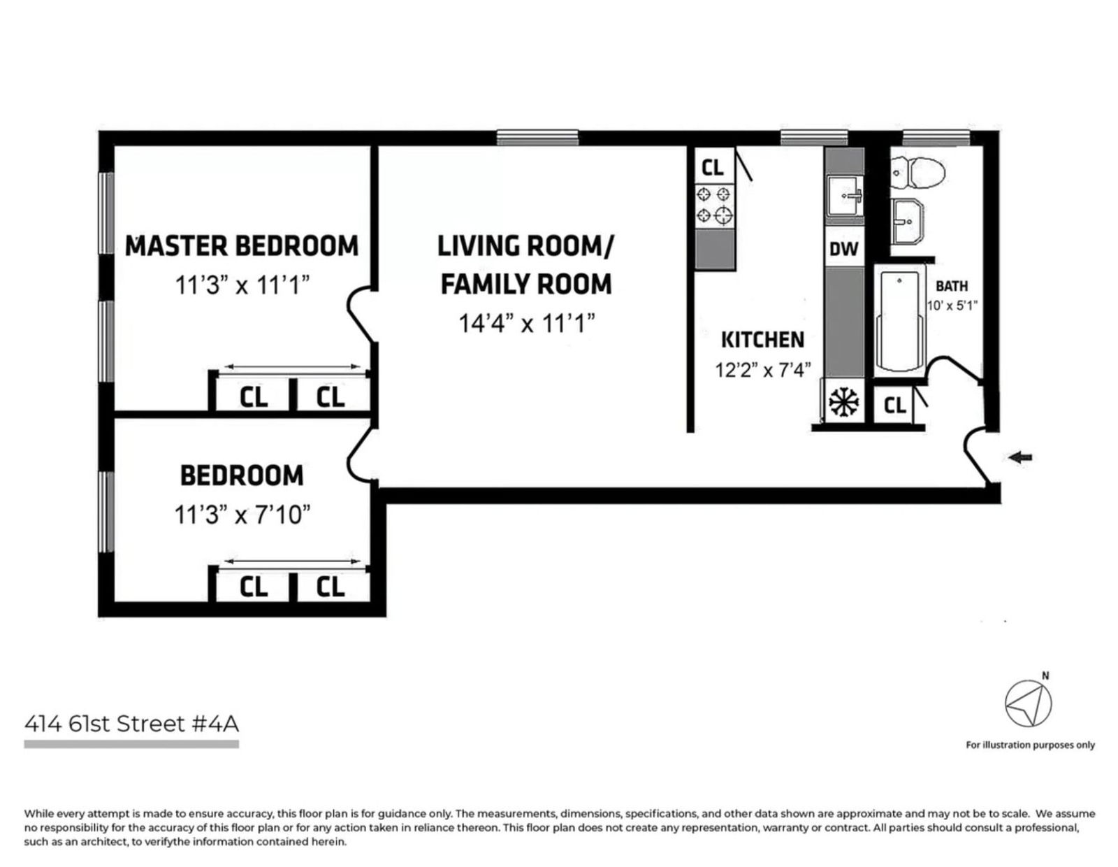 Real estate property located at 414 61st #4A, Kings, Sunset Park, New York City, NY