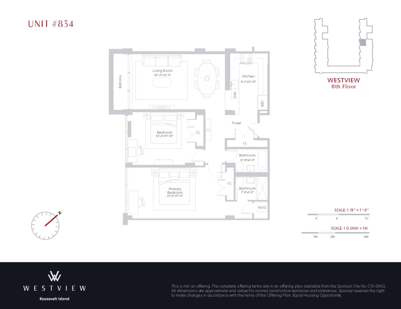Real estate property located at 625 Main #834, New York, Lenox Hill-roosevelt Island, New York City, NY