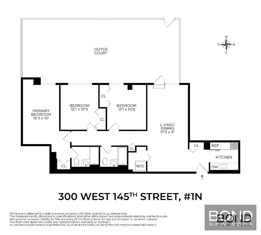 Real estate property located at 300 145th #1N, New York, Hamilton Heights, New York City, NY