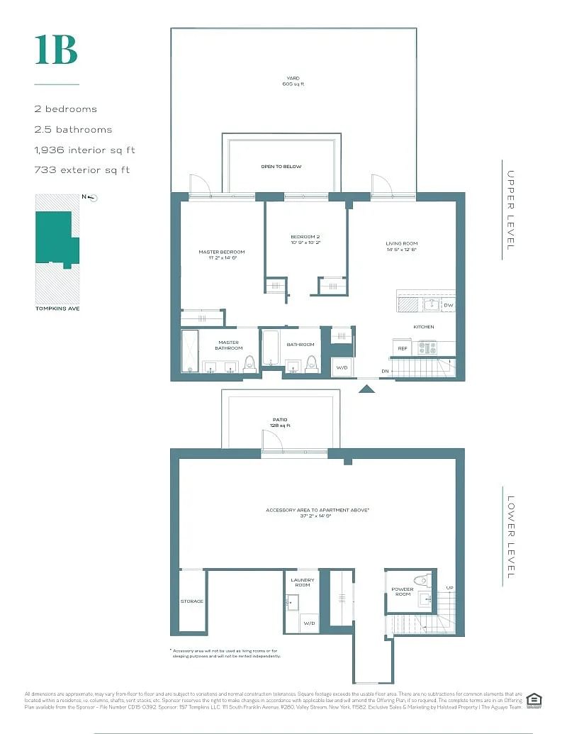 Real estate property located at 159 Tompkins #1-B, Kings, Bedford Stuyvesant, New York City, NY