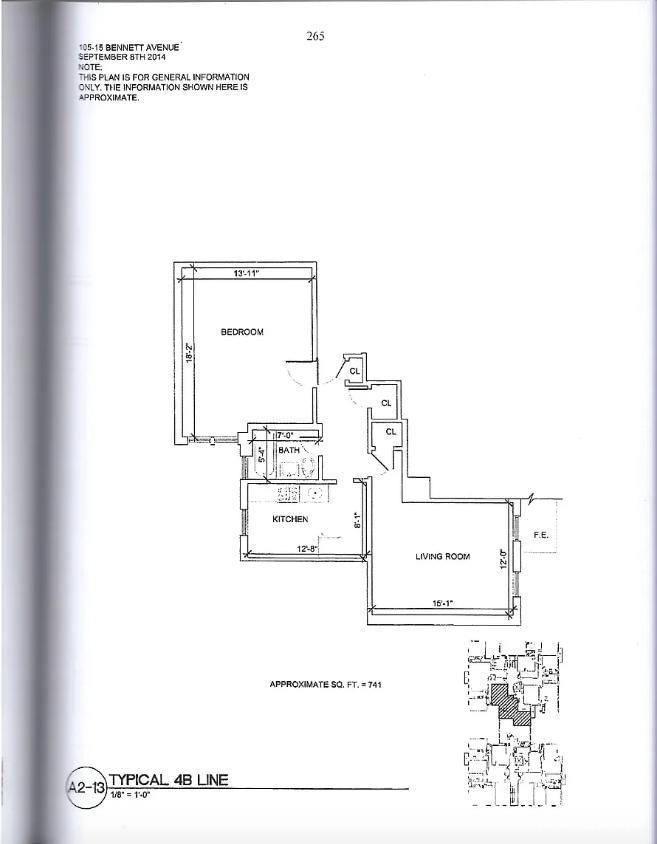 Real estate property located at 105 Bennett #24B, New York, Hudson Heights, New York City, NY