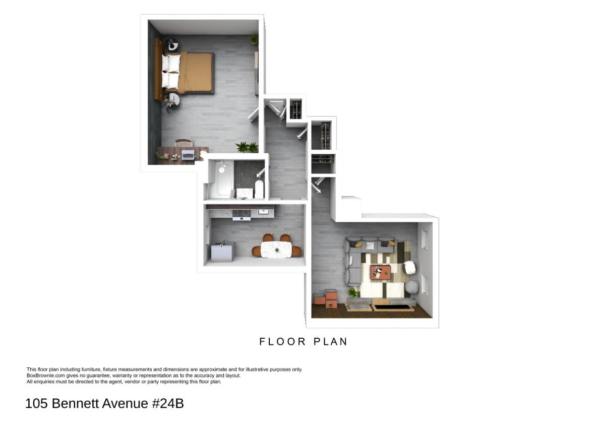 Real estate property located at 105 Bennett #24B, New York, Hudson Heights, New York City, NY