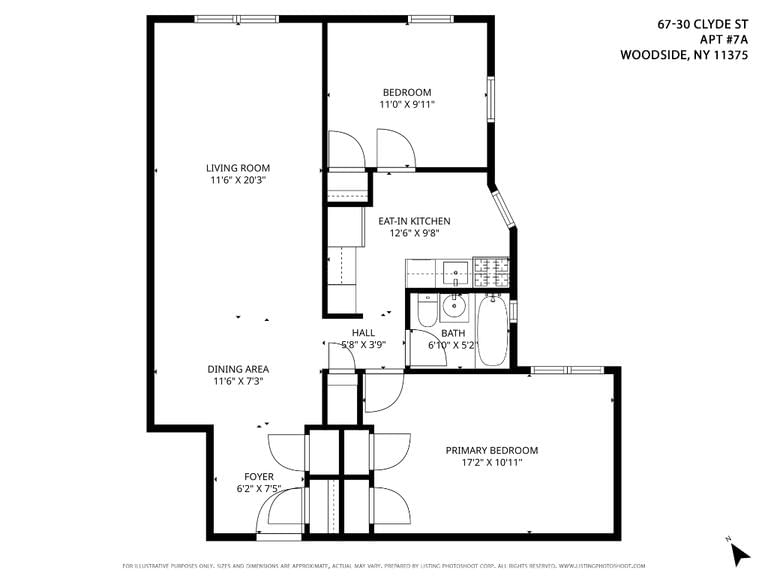 Real estate property located at 67-30 Clyde #7A, Queens, Forest Hills, New York City, NY