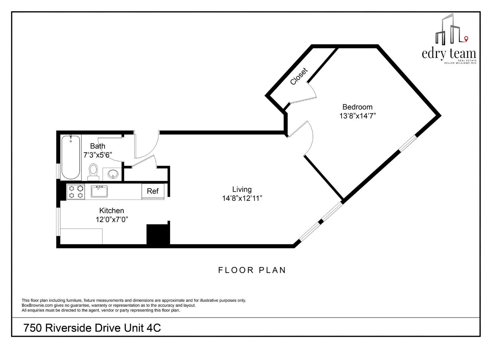 Real estate property located at 750 Riverside #4C, New York, Hamilton Heights, New York City, NY